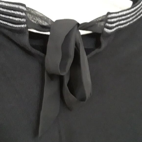 Banana Republic Black Sweatshirt with Sliver  Trim - Picture 4 of 5